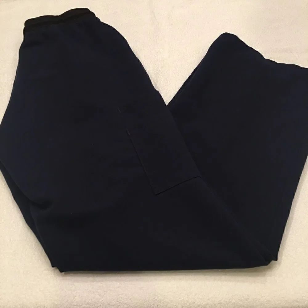 Ave by Medline Navy Blue Pacific Scrub Pants Small black elastic waistband tie